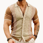Men's Textured Polo Shirt | Alabaster
