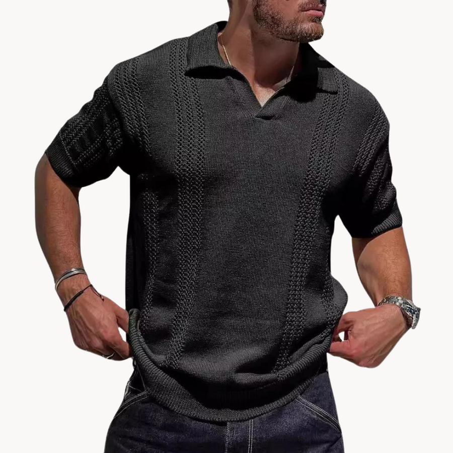 Men's Knitted Polo Shirt | Elton