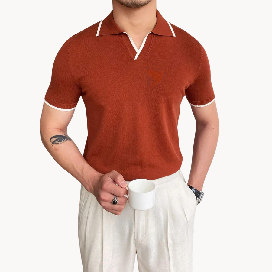 Men's Tipped-Collar Polo Shirt | Cormorant