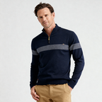 Men's Striped Quarter-Zip Jumper | Durham
