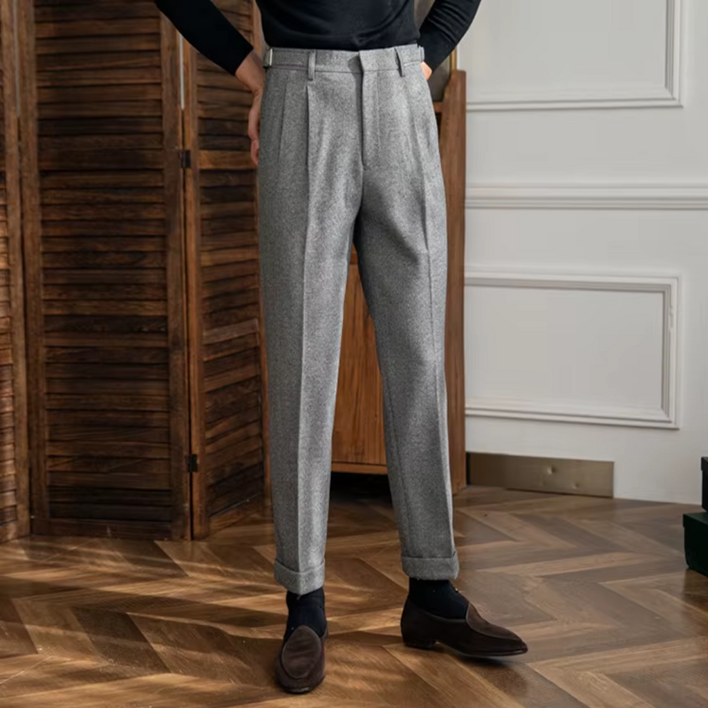 Men's Textured Trousers | Brenlow