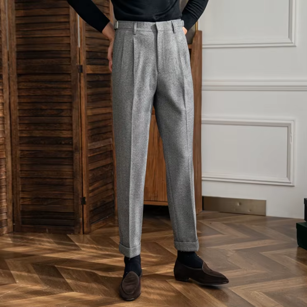 Men's Textured Trousers | Brenlow
