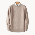 Men's Jacquard Knit Jumper | Textured Weave