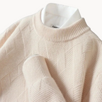 Men's Jacquard Knit Jumper | Textured Weave