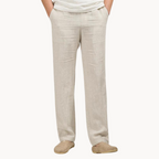 Men's Linen Straight-Leg Trousers | Yves