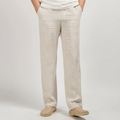 Men's Linen Straight-Leg Trousers | Yves