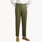 Men's Pleated Linen Trousers | Vento