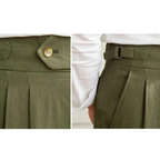 Men's Pleated Linen Trousers | Vento