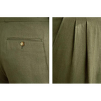 Men's Pleated Linen Trousers | Vento