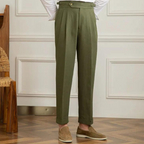Men's Pleated Linen Trousers | Vento