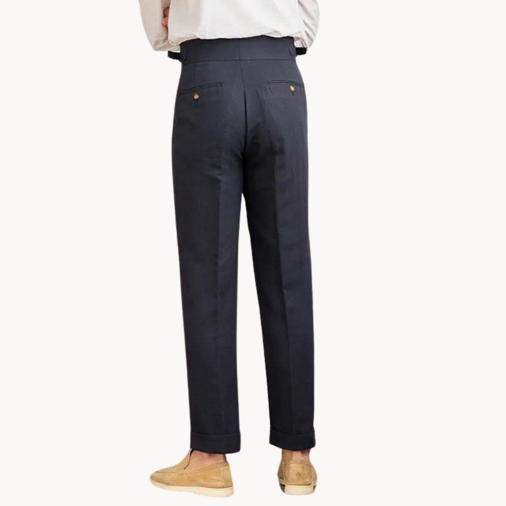 Men's Pleated Linen Trousers | Vento