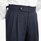 Men's Pleated Linen Trousers | Vento