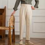Men's Pleated Linen Trousers | Vento