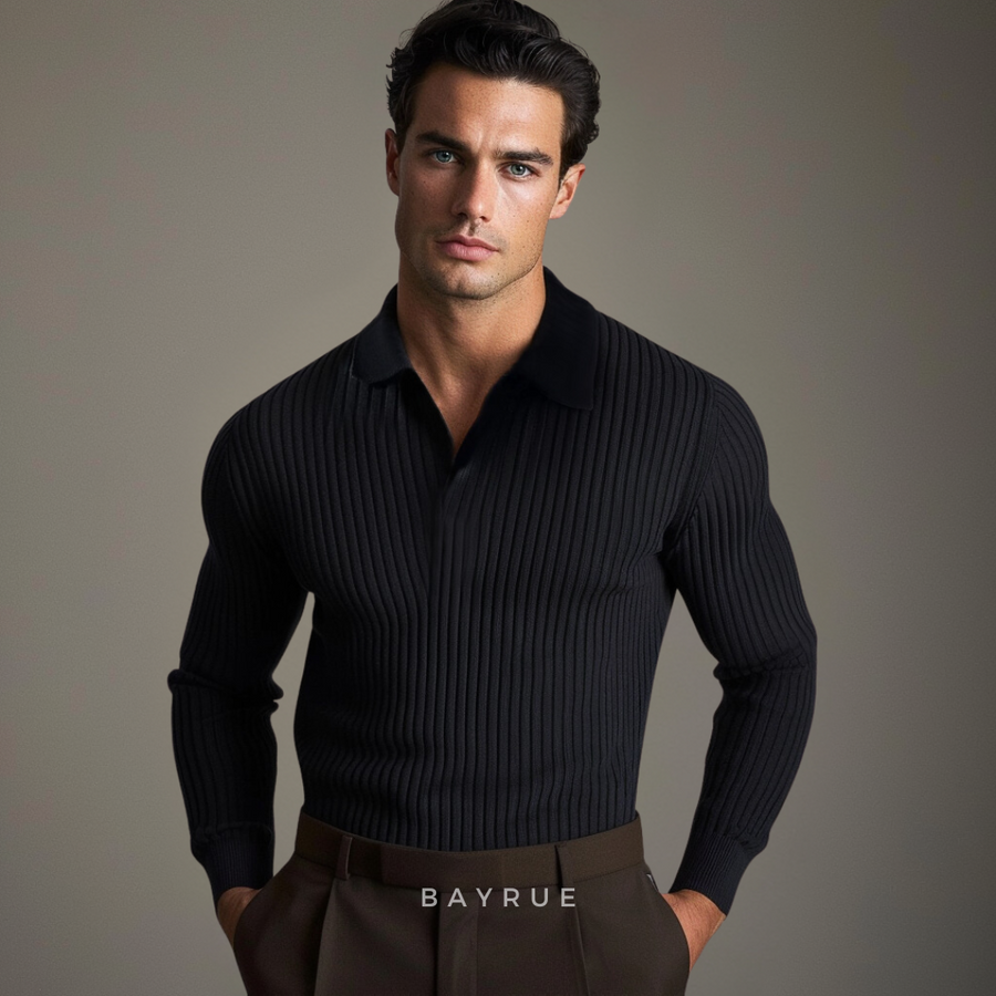 Men's Open-Collar Polo Shirt | Tavish
