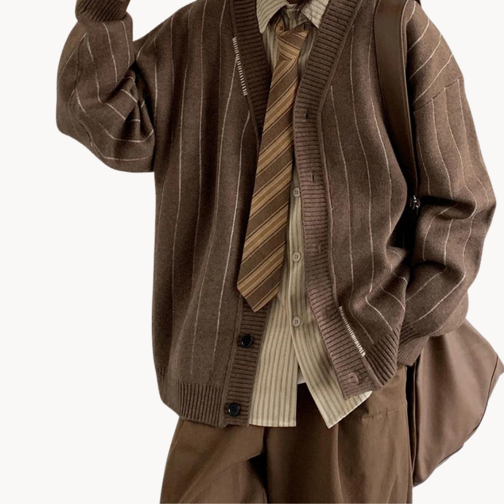 Men's Striped Cardigan | Venturina