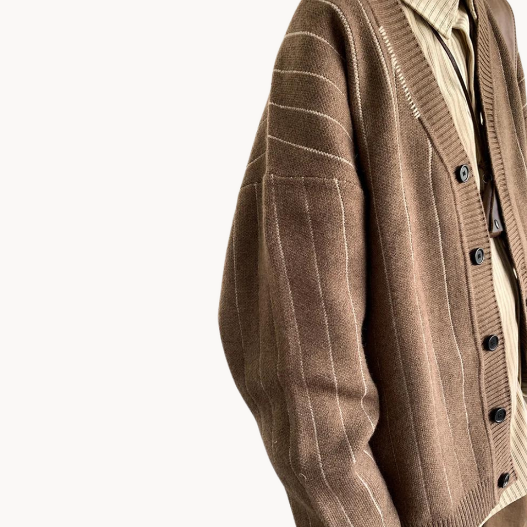 Men's Striped Cardigan | Venturina