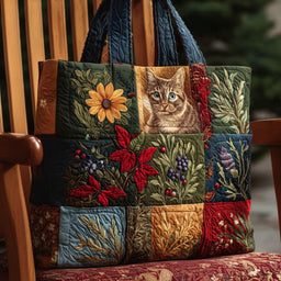 Botanical Whisker Muse Tote Bag