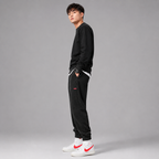 Men's fleece-lined corduroy joggers with cuffed ankles
