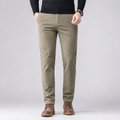 Men's fleece-lined straight-leg corduroy trousers