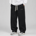 Men's wide-leg corduroy trousers with drawstring waist