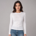 Women's slim-fit round neck long sleeve top
