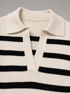 Women's half-zip ribbed jumper