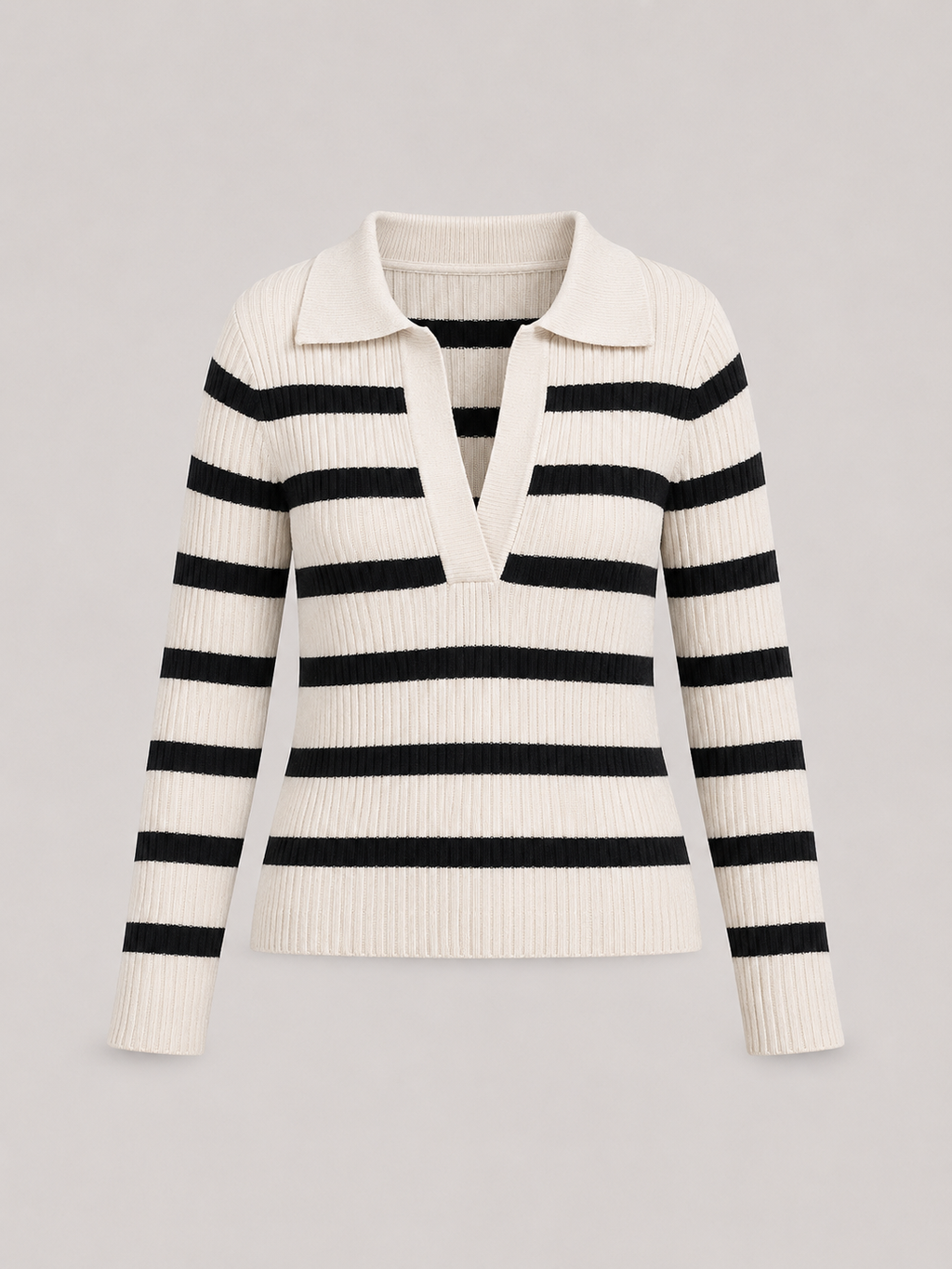 Women's half-zip ribbed jumper