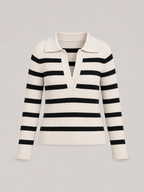 Women's half-zip ribbed jumper