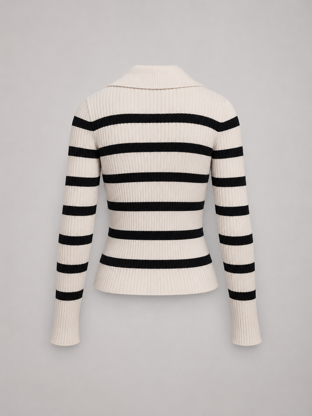 Women's half-zip ribbed jumper