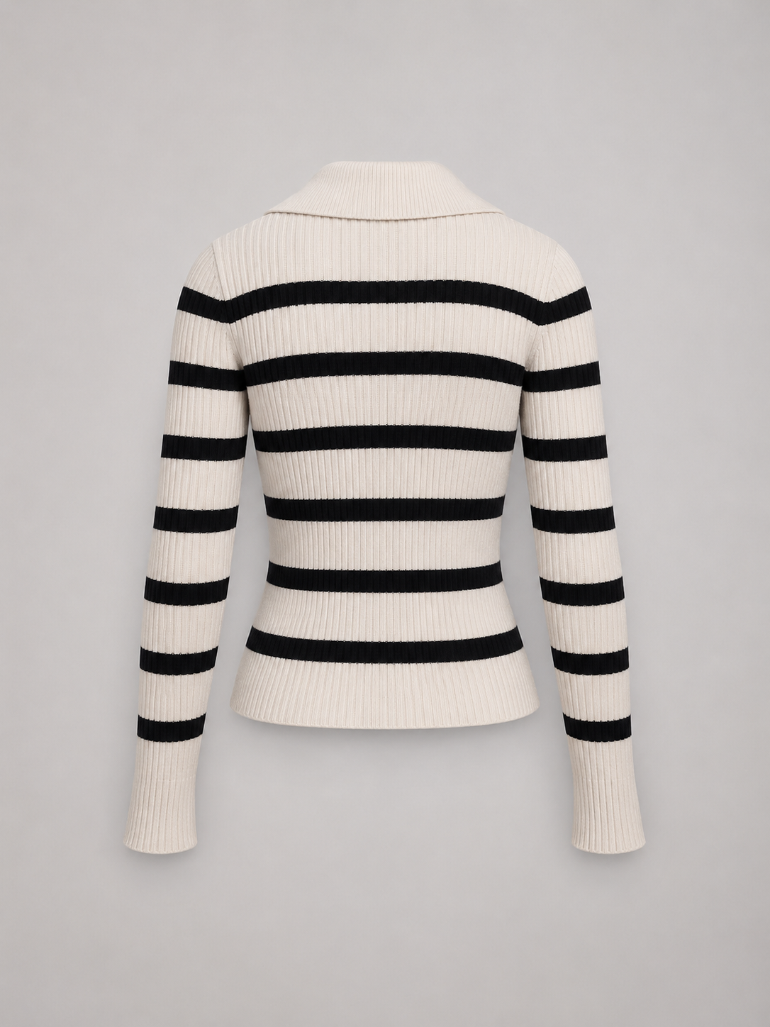 Women's half-zip ribbed jumper