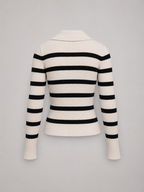 Women's half-zip ribbed jumper
