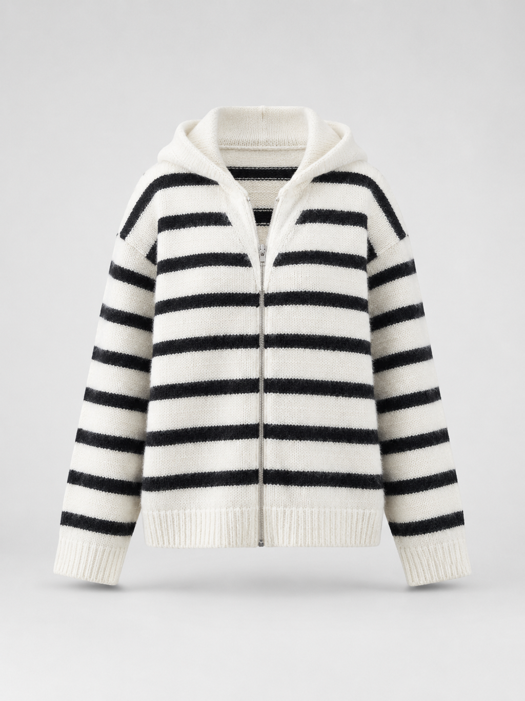 Women's striped quarter-zip jumper