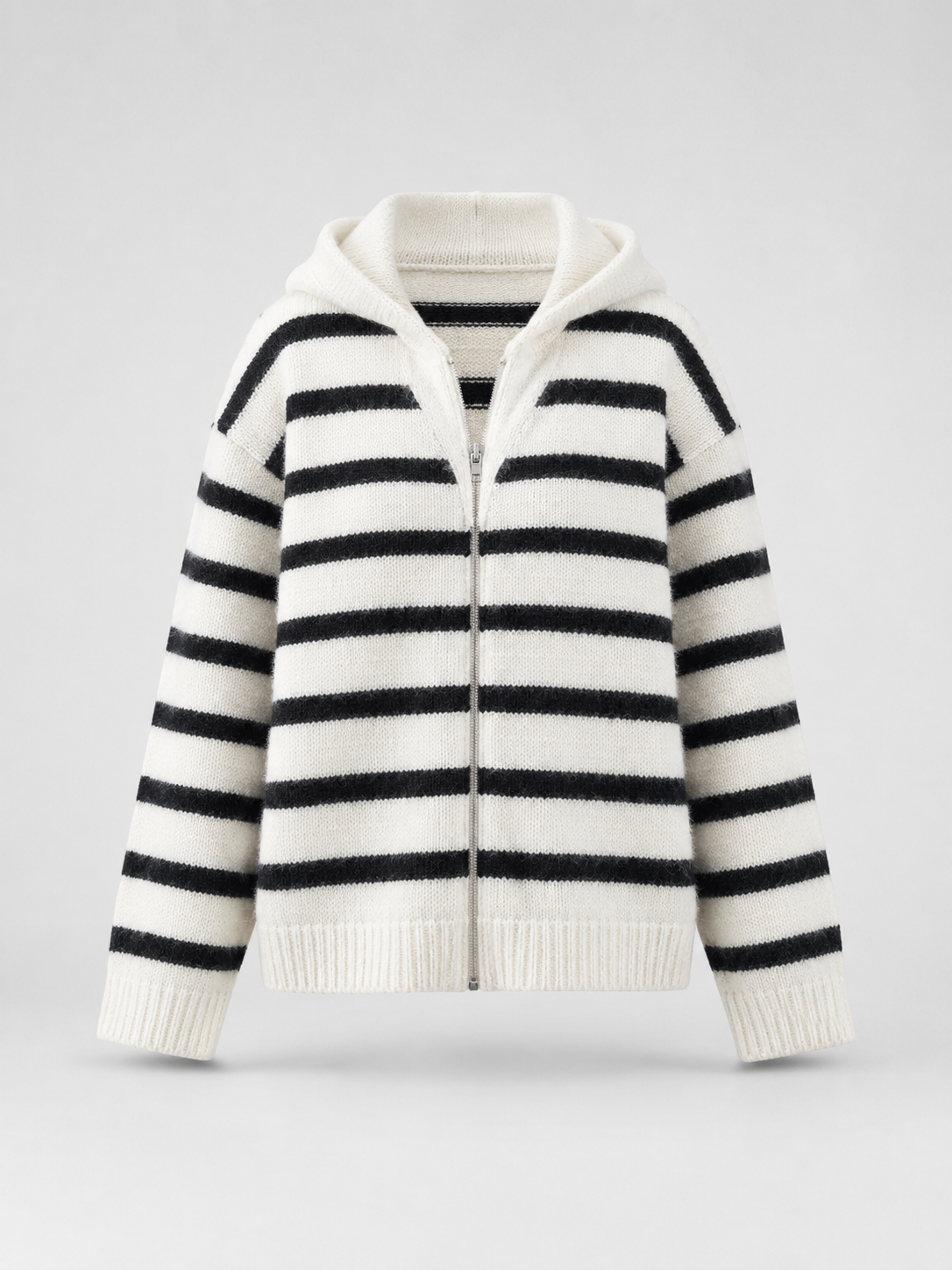 Women's striped quarter-zip jumper