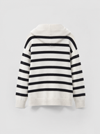 Women's striped quarter-zip jumper