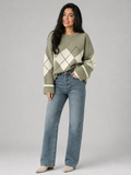Women's argyle patterned knit jumper