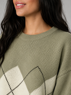 Women's argyle patterned knit jumper