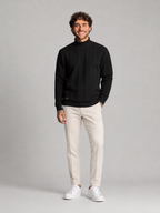 Men's textured jacquard knit high neck jumper
