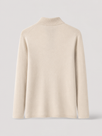 Women's ribbed knit polo top with collar and button placket