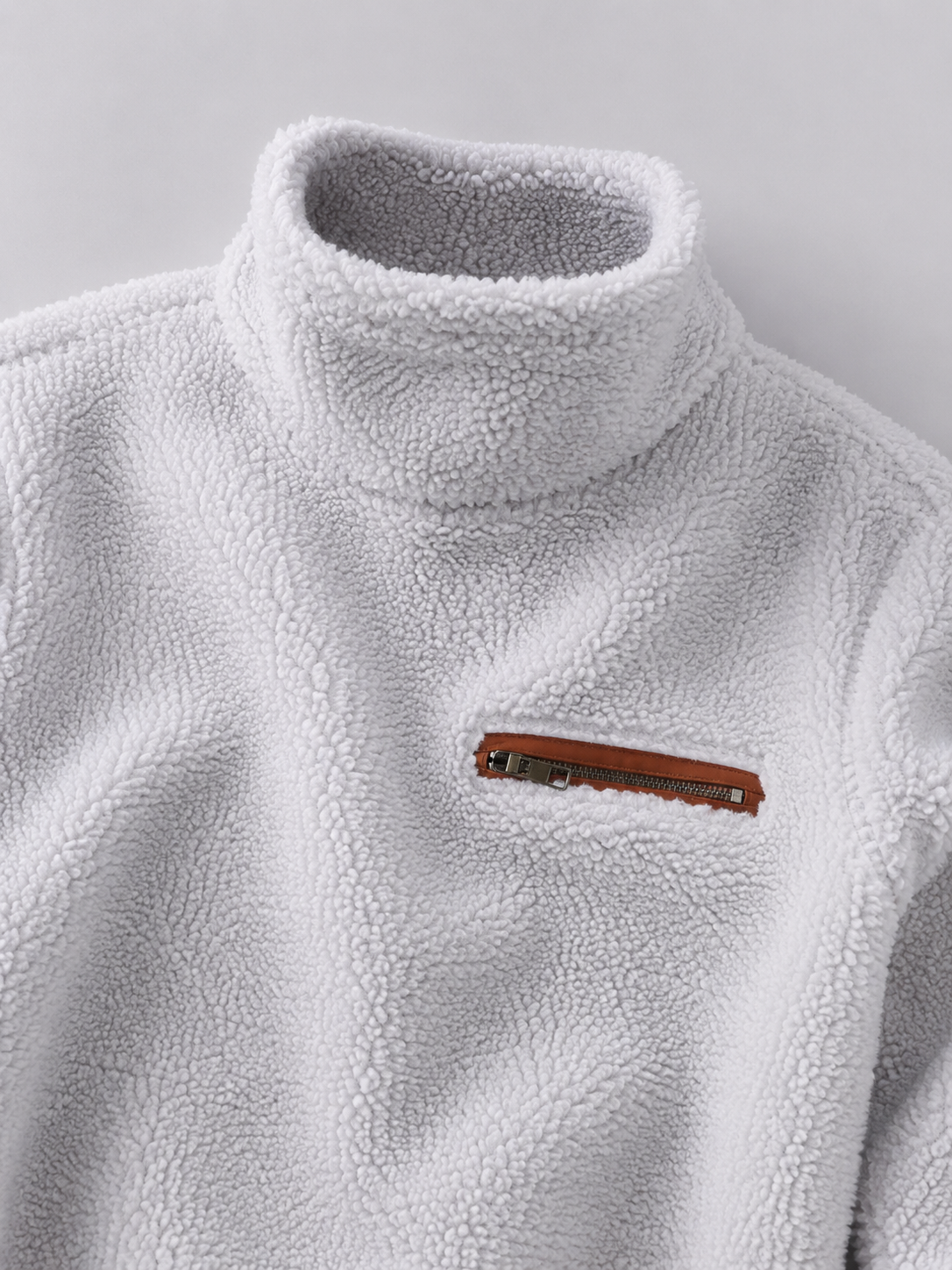 Women's fuzzy high neck jumper