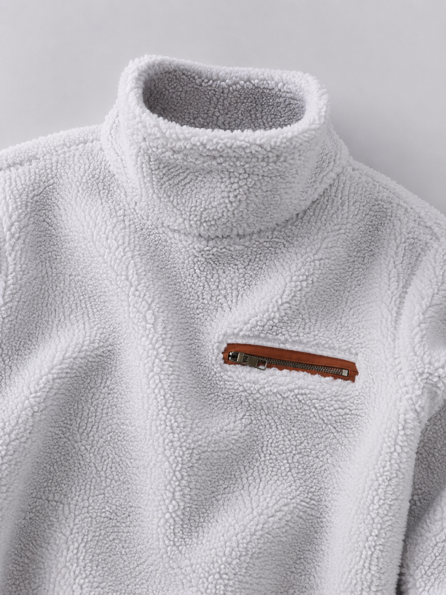 Women's fuzzy high neck jumper