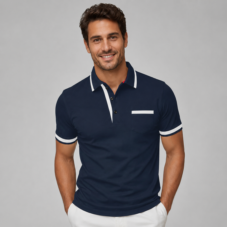 Men's classic fit short-sleeve cotton polo shirt