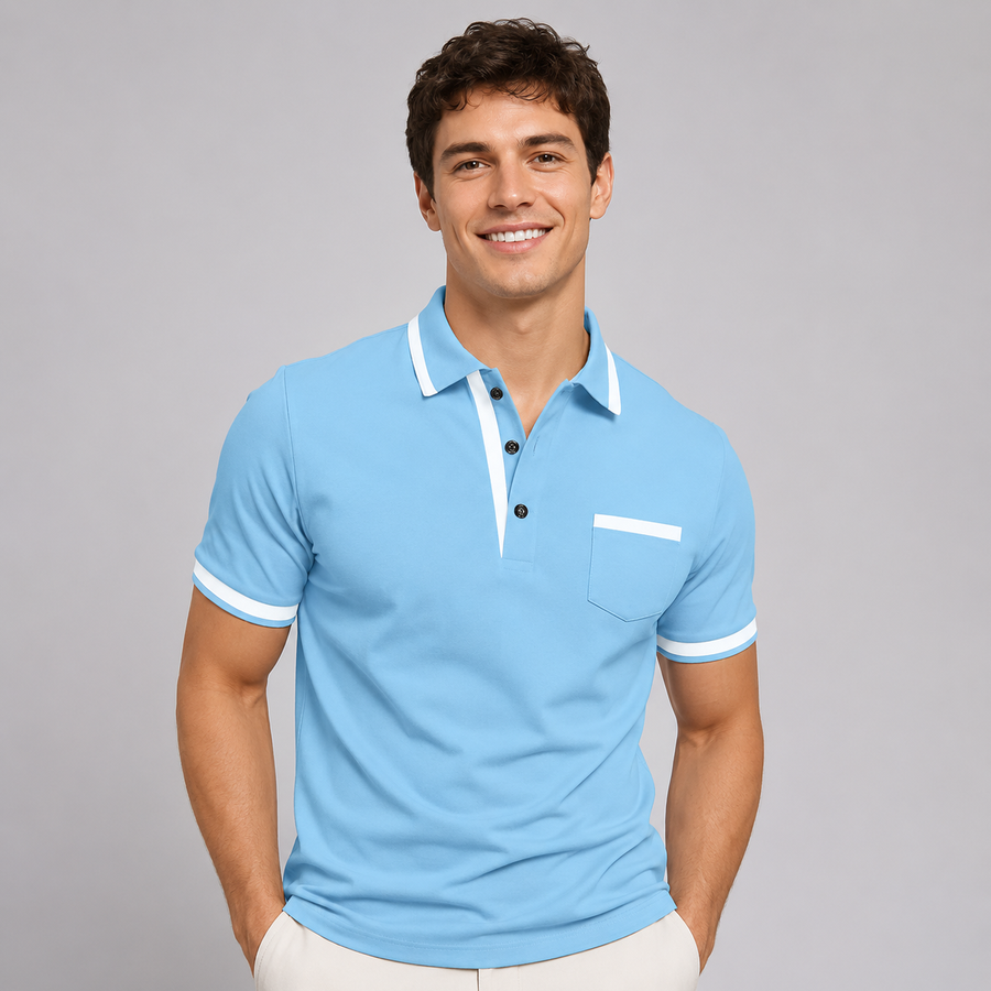 Men's classic fit short-sleeve cotton polo shirt