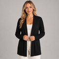 Women's longline V-neck drop-shoulder cardigan