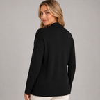 Women's longline V-neck drop-shoulder cardigan