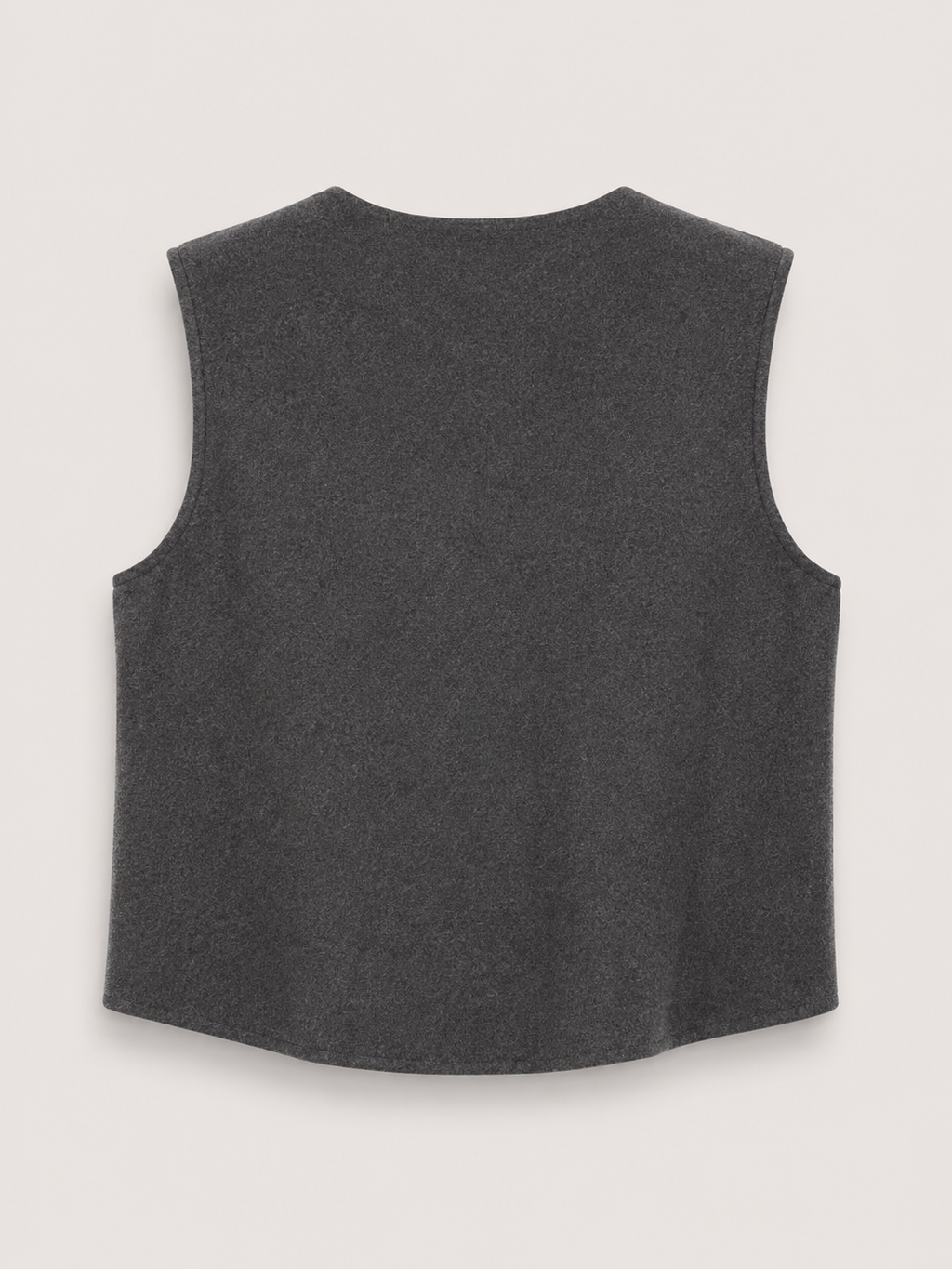 Women's sleeveless knitted waistcoat with a button front