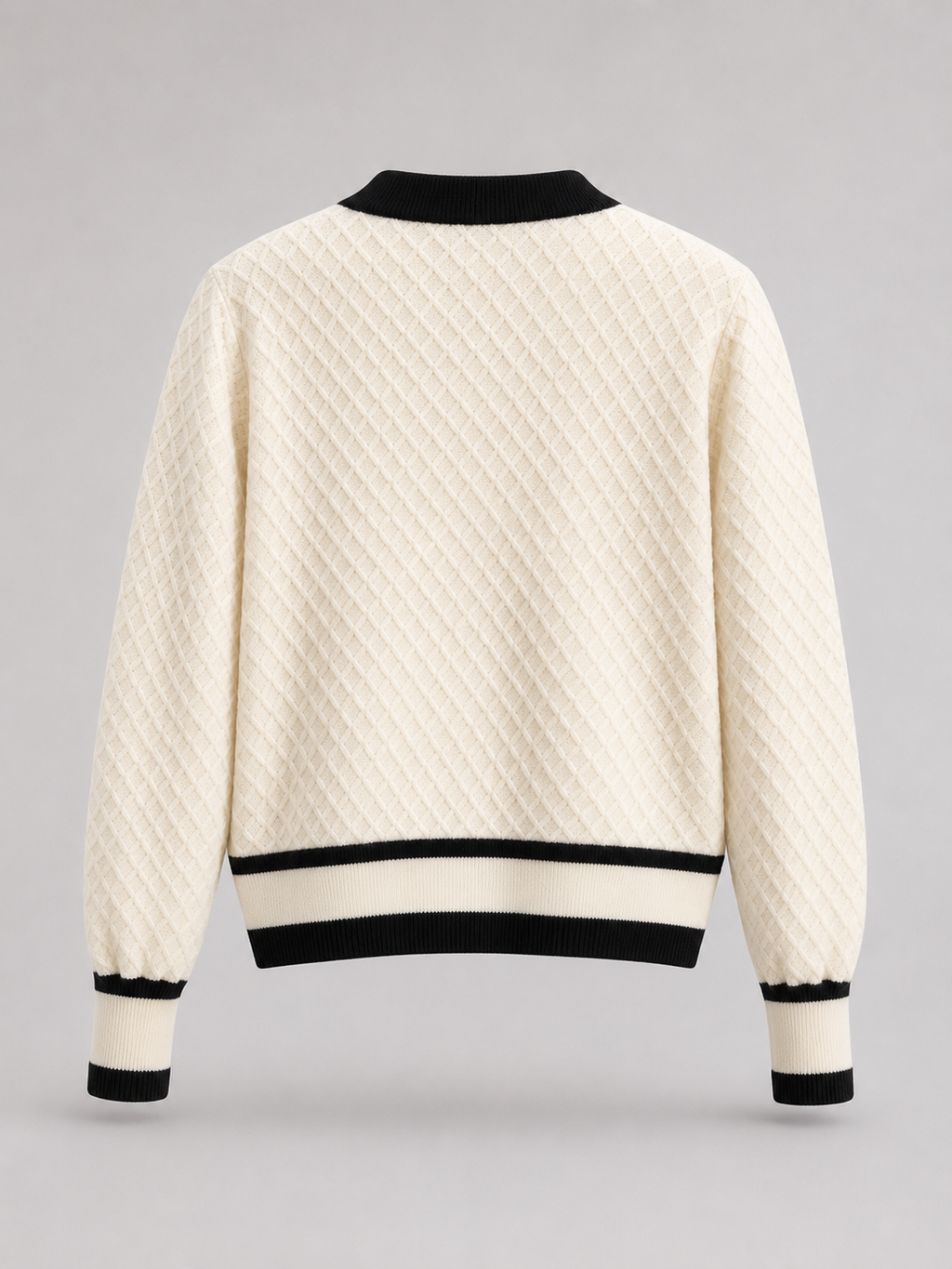 Women's textured knit cardigan with buttons