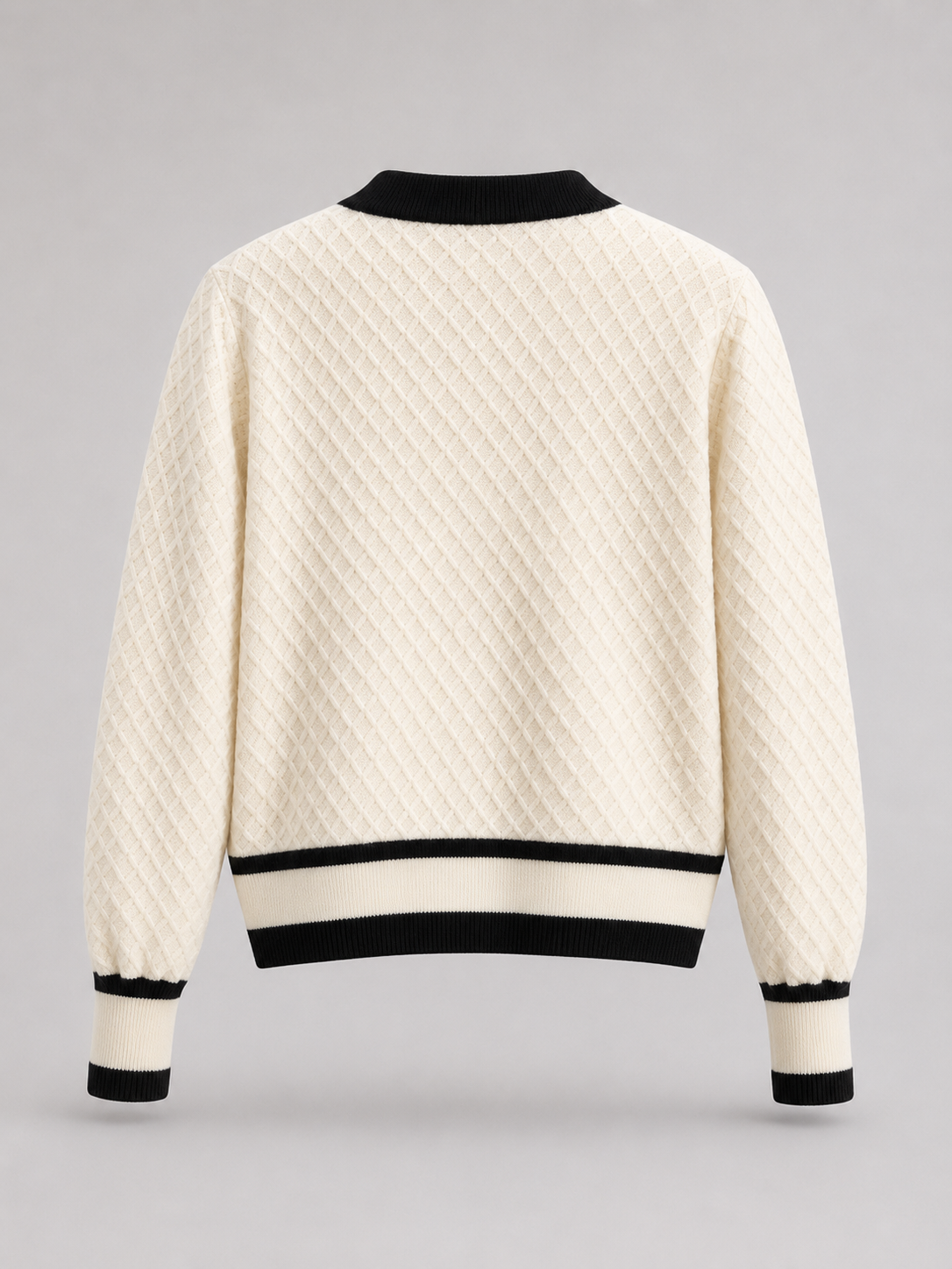 Women's textured knit cardigan with buttons