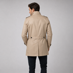 Men's tailored belted trench coat