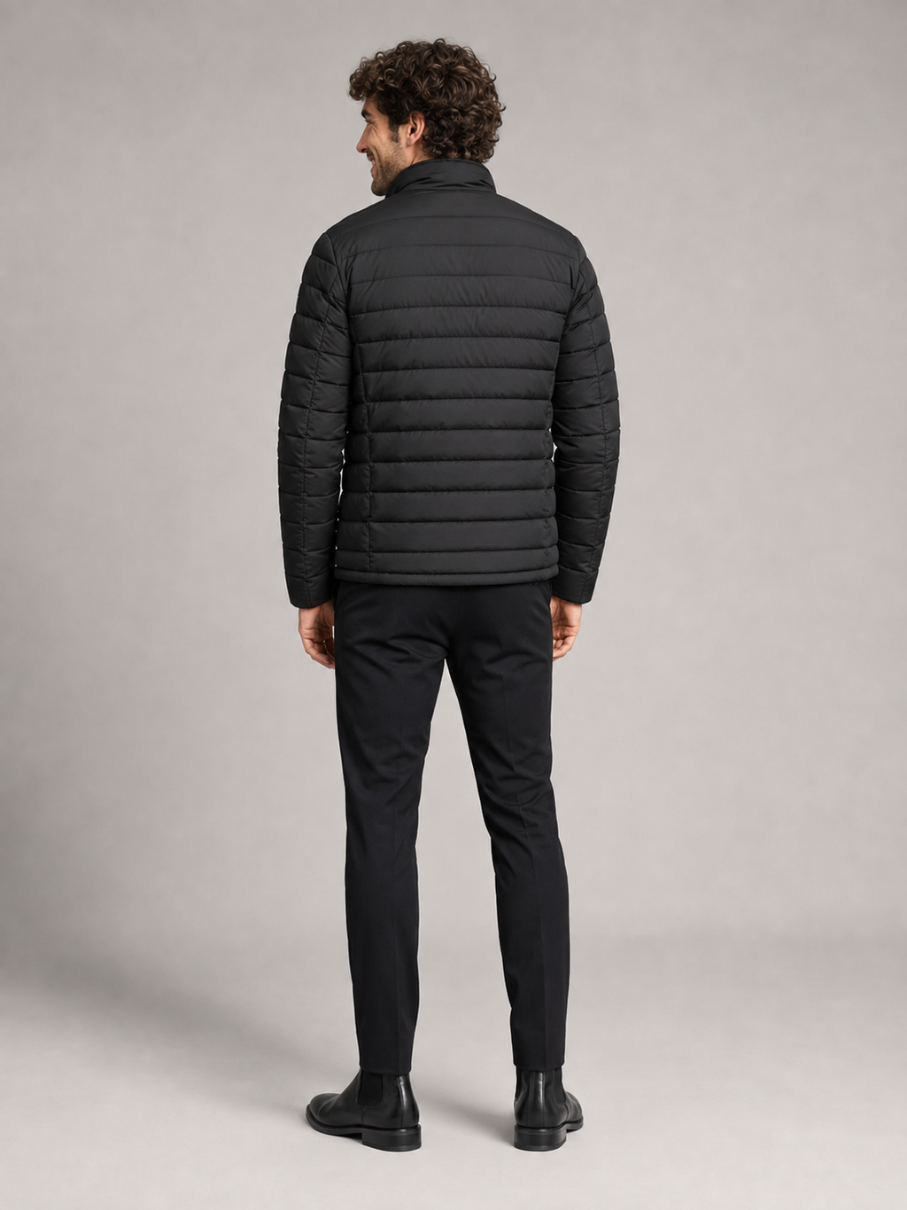 Men's lightweight quilted puffer jacket