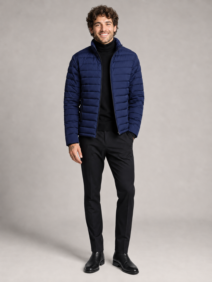 Men's lightweight quilted puffer jacket